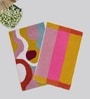 Pink Cotton 16X24 Inches Anti-Skid Bath Mat Set Of 2