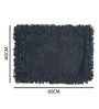 Red And Grey Cotton 16X24 Inches Anti-Skid Bath Mat Set Of 2