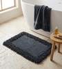 Yellow And Grey Cotton 16X24 Inches Anti-Skid Bath Mat Set Of 2