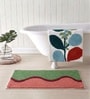 Multicolor Cotton 16X24 Inches Anti-Skid Bath Mat Set Of 2