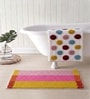 Multicolor Cotton 16X24 Inches Anti-Skid Bath Mat Set Of 2