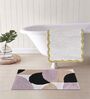 Multicolor Cotton 16X24 Inches Anti-Skid Bath Mat Set Of 2