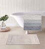 Cream Cotton 16X24 Inches Anti-Skid Bath Mat Set Of 2
