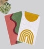 Multicolor Cotton 16X24 Inches Anti-Skid Bath Mat Set Of 2