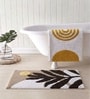 Multicolor Cotton 16X24 Inches Anti-Skid Bath Mat Set Of 2