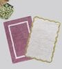 Multicolor Cotton 16X24 Inches Anti-Skid Bath Mat Set Of 2
