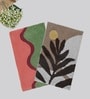 Multicolor Cotton 16X24 Inches Anti-Skid Bath Mat Set Of 2