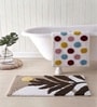 Multicolor Cotton 16X24 Inches Anti-Skid Bath Mat Set Of 2