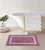 Multicolor Cotton 16X24 Inches Anti-Skid Bath Mat Set Of 2