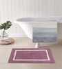 Multicolor Cotton 16X24 Inches Anti-Skid Bath Mat Set Of 2
