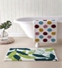 Multicolor Cotton 16X24 Inches Anti-Skid Bath Mat Set Of 2