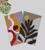 Multicolor Cotton 16X24 Inches Anti-Skid Bath Mat Set Of 2