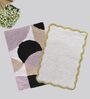 Multicolor Cotton 16X24 Inches Anti-Skid Bath Mat Set Of 2