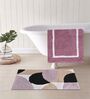 Multicolor Cotton 16X24 Inches Anti-Skid Bath Mat Set Of 2