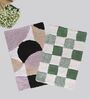 Multicolor Cotton 16X24 Inches Anti-Skid Bath Mat Set Of 2