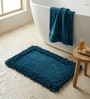 Red And Blue Cotton 16X24 Inches Anti-Skid Bath Mat Set Of 2