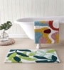 Multicolor Cotton 16X24 Inches Anti-Skid Bath Mat Set Of 2