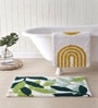 Multicolor Cotton 16X24 Inches Anti-Skid Bath Mat Set Of 2