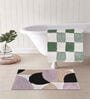 Multicolor Cotton 16X24 Inches Anti-Skid Bath Mat Set Of 2