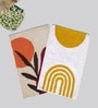 Multicolor Cotton 16X24 Inches Anti-Skid Bath Mat Set Of 2
