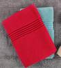 Red Cotton 400 Gsm Bath Towels (Set Of 2)
