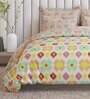 Multicolor Cotton Blend Abstract 150 GSM Single Comforter