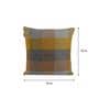 Yellow Checkered Wool 16 x 16 Inches Cushion Cover