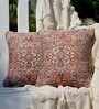 Multicolor Woven Traditional Cotton 16 x 16 Inch Cushion Covers (Set of 2)