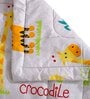 White Animal Theme Cotton 210 Reversible Single Bed Comforter