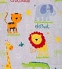 White Animal Theme Cotton 210 Reversible Single Bed Comforter