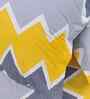 Yellow and Grey Cotton Abstract 28x18 inches Pillow Cover Set of 2