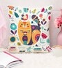 Multicolor Cotton Canvas Animal 16x16 inches Cushion Covers (Pack of 5)