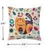 Multicolor Cotton Animal 24x24 inches Cushion Covers (Pack of 2)