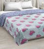 Multicolor Cotton Blend Floral 350 GSM Double Bed Comforter