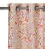 Multicolor Floral Cotton Blend 5 Ft Blackout Rod Pocket Window Curtain