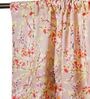 Multicolor Floral Cotton Blend 5 Ft Blackout Rod Pocket Window Curtain