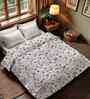 White Cotton Cartoon 280 GSM Double Bed Reversible Comforter