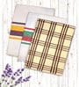 Multicolor Cotton Checkered 215 GSM Bath Towels Pack of 3