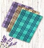 Multicolor Cotton Checkered 215 GSM Bath Towels Pack of 3