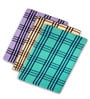 Multicolor Cotton Checkered 215 GSM Bath Towels Pack of 3