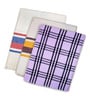 Multicolor Cotton Checkered 215 GSM Bath Towels Pack of 3