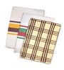 Multicolor Cotton Checkered 215 GSM Bath Towels Pack of 3