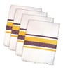 Multicolor Cotton Checkered 215 GSM Bath Towels Pack of 4