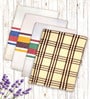 Multicolor Cotton Checkered 215 GSM Bath Towels Pack of 4