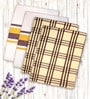 Multicolor Cotton Checkered 215 GSM Bath Towels Pack of 4