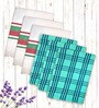 Multicolor Cotton Checkered 215 GSM Bath Towels Pack of 6