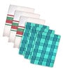 Multicolor Cotton Checkered 215 GSM Bath Towels Pack of 6
