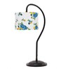 Multicolor Cotton Curvy Table Lamp with Iron Base