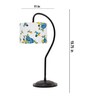 Multicolor Cotton Curvy Table Lamp with Iron Base