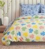 Multicolor Cotton Blend Floral 150 GSM  Double Comforter